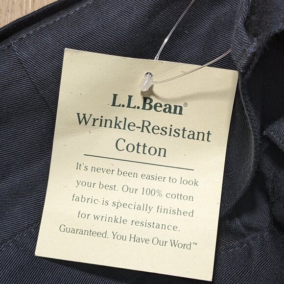 NWT Vtg L.L. Bean Navy Blue Pleated Front Cotton Shorts Women's 16 Reg - Picture 9 of 13